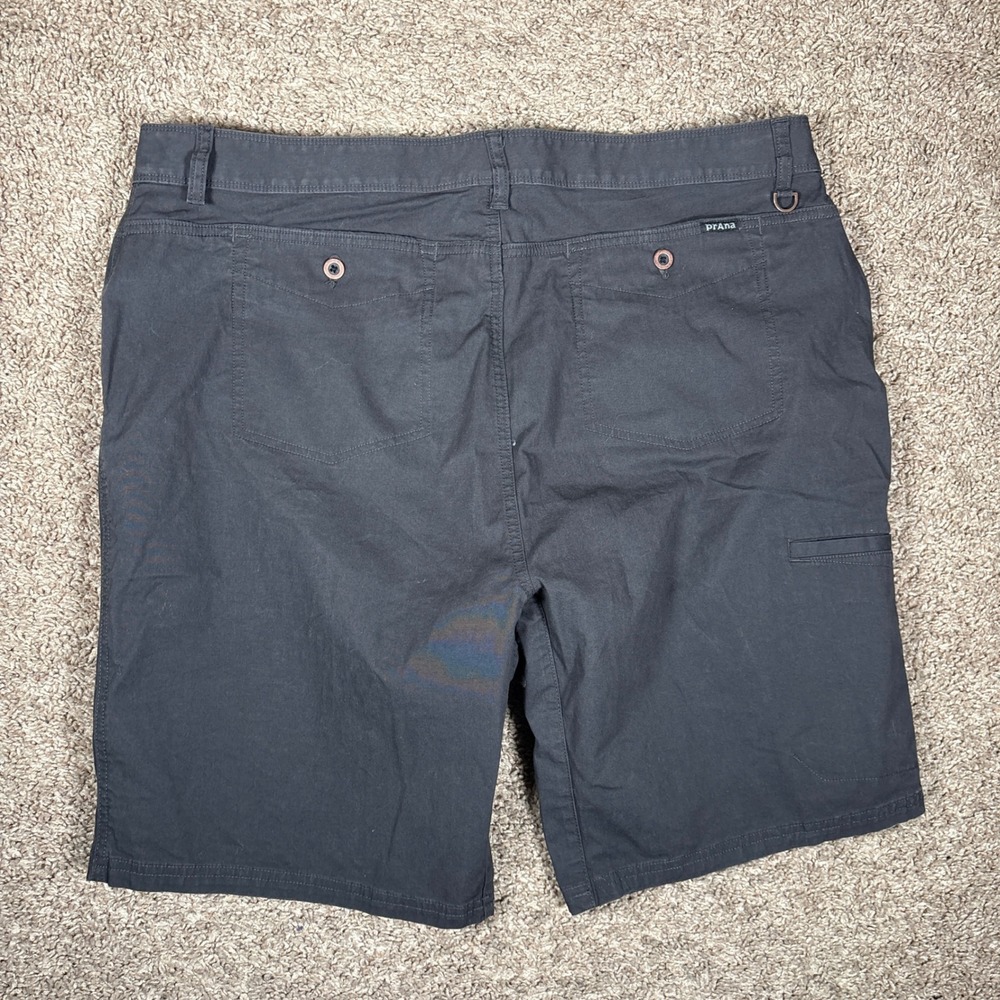 Prana Zion Mens Shorts Charcoal Gray Organic Cotton Blend Size 40 - Picture 6 of 9